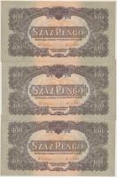 1944. 100P "A Vöröshadsereg Parancsnoksága" (3x) sorszámkövetők T:I,I-