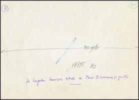 Jean-Claude Pichon: Paris St. Germain focimeccs, pecséttel jelzett, hátoldalon feliratozva, 21x29 cm