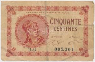 Franciaország 1920. 50c Kereskedelmi Kamara Párizs T:III France 1920. 50 Cents Chambre de Commerce de Paris C:F