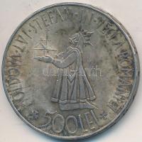 Románia 1941. 500L Ag "Besszarábia" T:2 patina Romania 1941. 500 Lei Ag "Bessarabia" C:XF patina Krause KM#60