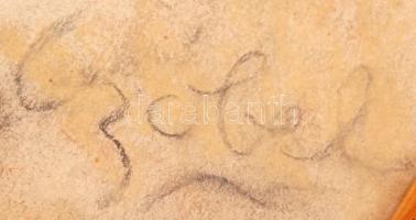 Czóbel jelzéssel: Női félakt. Pasztell, papír, üvegezett keretben, 43×30 cm