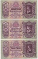 1930. 100P (3x) sorszámkövetők T:I-,II