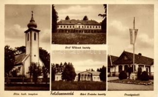 Felsőszemeréd, Horné Semerovce; Gróf Wilczek- és Báró Ivánka-kastély, országzászló / castles, national flag