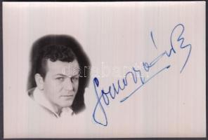 Somogyvári Rudolf (1916-1976) színész aláírása őt ábrázoló fotólapon
