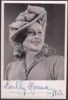 1956 Honthy Hanna (1893-1978) színésznő aláírása őt magát ábrázoló fotón