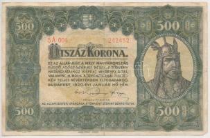 1920. 500K "Orell Füssli Zürich" T:III Adamo K33