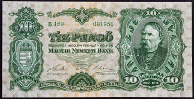 1929. 10P "Deák Ferenc" T:III Hungary 1929. 10 Pengő "Ferenc Deák" C:F Adamo P8
