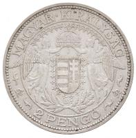 1935. 2P Ag "Madonna" T:2- Hungary 1935. 2 Pengő Ag "Madonna" C:VF Adamo P7, Unger III.: 1511.