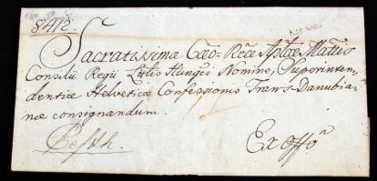 1802 A Dunántúli Református Egyházkerület latin nyelvű felirata a a Helytartótanácshoz különféle egy...