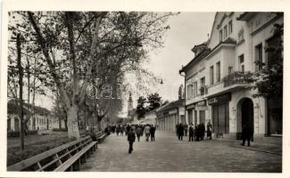 Palánka, Fő utca, üzletek; Blazek József kiadása / main street
