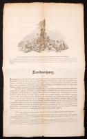 cca 1840 A Császári katonai kerületi hadtestparancsnokság hirdetménye rablók és útonállók feljelentőinek adandó jutalom tárgyában 25x40 cm