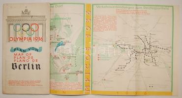 Német Birodalom/Deutsches Reich/Berlin 1936. Olimpiai térkép/Olimpische Plan