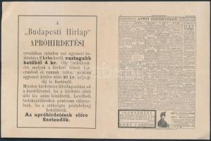 1890 A Pesti Hírlap újságot ábrázoló megrendelő lapja