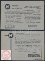 1935 Nemzeti Front nemzetiszocialista párt 2 db propaganda szórólapja