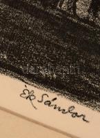 Ék Sándor (1902-1975): Őszirózsás forradalom. Kőnyomat (lithográfia). Jelzett, képméret 55x40. Paszp...