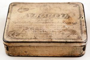 cca 1930 Alugol tabletta zománcozott fém dobozka 8x5 cm
