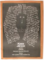 Kass János (1927-2010): Grafikai kiállítási plakát, 1977 okt. 4. Debrecen, offset, aláírt példány, kartonra ragasztva, 68x47cm