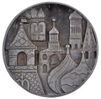 Szovjetunió ~1970-1980. "Moszkva" fém plakett (94mm) T:2 Soviet Union ~1970-1980. "Moscow" metal plaque (94mm) C:XF