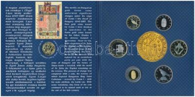 2013. 5Ft-200Ft 6klf db + "I. Lajos aranyforint" Ag utánveret (3,49/0.999/20mm) dísztokos ...