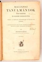 Zsögöd Benő: Magánjogi tanulmányok. Tervezetek és kisebb dolgozatok, főként az öröklési, kereskedelmi és családi jog köréből. 1. köt. Bp., 1901, Politzer Zsigmond és fia. Kicsit laza félvászon kötésben, egyébként jó állapotban.