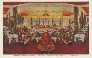 Chicago, Edgewater Beach Hotel, Marine dining room, interior