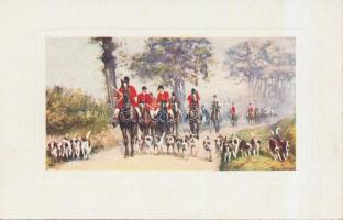 Hunting, Raphael Tuck & Sons Oilette Plate Marked Postcards No. 156.