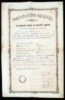 1868 Nemzeti Torna és Tűzoltó Egylet: Tornatanítói oklevél.
