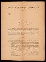 1893 Budapesti Önkéntes Mentő-Egyesület Utasítás elmebeteg-szállításnál követendő eljárás tárgyában 18 p.