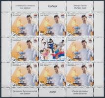 Olympic tennis team 30Din mini sheet, Olimpiai tenisz csapat 30Din kisív
