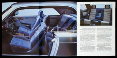 1976 Mercedes Benz 380, 500 SEC, technikai leírás színes fotókkal,  30x21cm