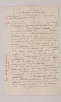 1831 Kivonat a magyaróvári főhercegi uradalom úriszékének jegyzőkönyvéből a Pestről Győrbe tartó Árpád hajó lefoglalásának ügyében, rányomott felzetes viaszpecséttel