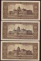 1946. 100.000.000P 2db egymásutáni + 1db egyugrású sorszámokkal T:I,I-