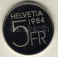 Svájc 1984. "Auguste Piccard" 5Fr T:PP Eredeti díszdobozban!