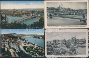 Budapest, hidak vegyes minőségben - 109 db régi képeslap / 109 old postcards