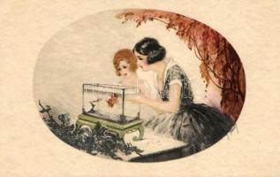 25 db RÉGI használatlan olasz művészlap Gilles és Hardy szignóval; Italien Gravur / 25 old unused It...