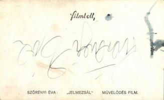 5 db Szörényi Éva színészlap, ebből 2 db dedikált képeslap / 5 motive cards, Éva Szörényi actress, 2...