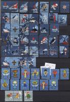 450 db dán és 87 db vegyes karácsonyi levélzáró vegyes minőség / 450 St. dänische und 87. misch. Weichnachts Briefabschlussmarken