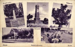 Balatonkenese, Kossuth szobor, Soós emlék, Rákóczi fa, vasútállomás, strand