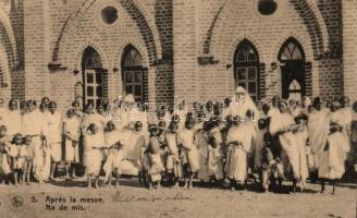 Apres la messe / Mission church, folklore; Mission des Indes Orientales