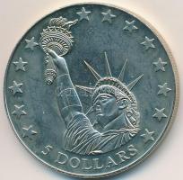 Libéria 2000. 5$ Cu-Ni "Szabadság-szobor" tanúsítvánnyal T:1-
Liberia 2000. 5 Dollars Cu-...