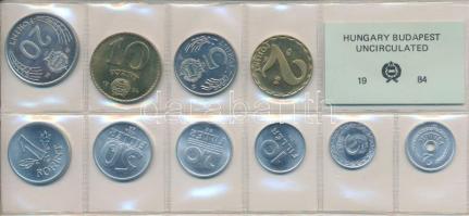 1984. 2f-20Ft 10db klf érmés forgalmi sor fóliatokban T:1