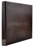 Igényes, nagyalakú gyűrűs képeslap berakó betétlapokkal, összesen 306/612 férőhellyel (36 cm x 34,5 cm) / Demanding big sized annular postcard album for 306/612 cards (36 cm x 34,5 cm)