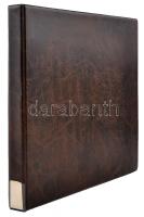 Igényes, nagyalakú gyűrűs képeslap berakó betétlapokkal, összesen 252/504 férőhellyel (36 cm x 34,5 cm) / Demanding big sized annular postcard album for 252/504 cards (36 cm x 34,5 cm)