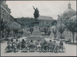 cca 1970 Miskolc, Kossuth Lajos szobra, 18x24 cm