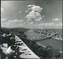 1974 Budapesti látkép, 18x19 cm