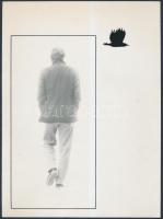 cca 1970 Lekli Szabolcs: Szabadon, feliratozott vintage fotóművészeti alkotása, 24x18 cm