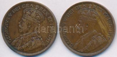 Kanada 1917-1918. 1c Br (2x) T:2-
Canada 1917-1918. 1 Cent Br (2x) C:VF