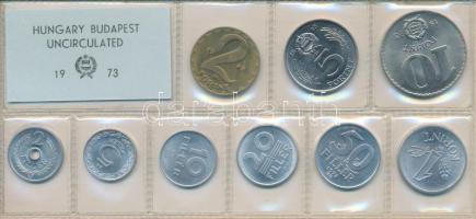 1973. 2f-10Ft 9db klf érmés forgalmi sor fóliatokban T:1