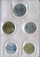 1989. 2f-20Ft 9klf "Magyar Népköztársaság" forgalmi érméi sötétkék műbőrtokban T:1 Adamo FO22.1