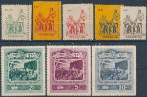 1950-1957 8 db Szocialista levélzáró